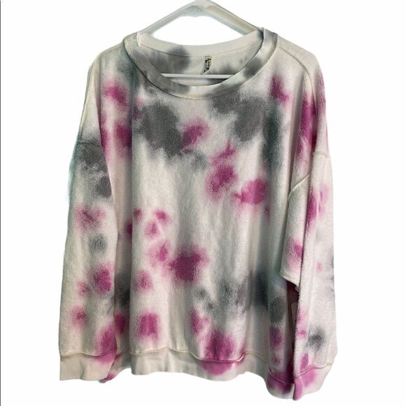 FREE PEOPLE Kelly Wash Pink Set Sweatshirt and Shorts.Size XS /M - Picture 9 of 14